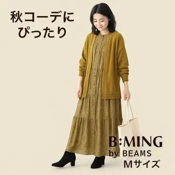 B:MING by BEAMS 꽃무늬 티어드 롱 원피스 M 가을/겨울