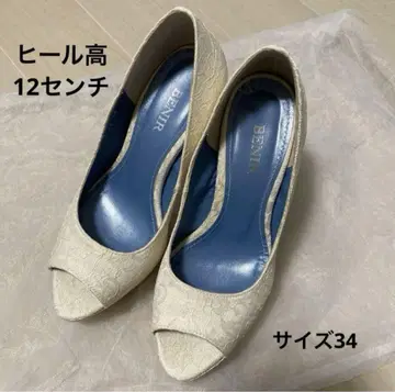 BENIR 아이보리 레이스 웨딩 신발 정가 32,450엔