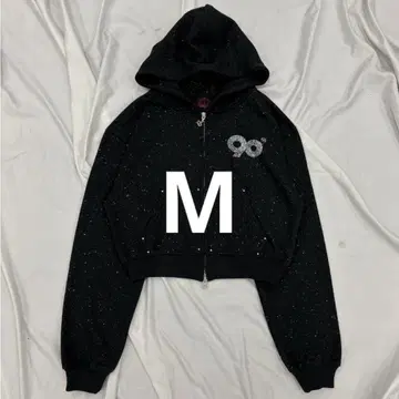 9090 girl Logo Glitter Zip Hoodie M 사이즈