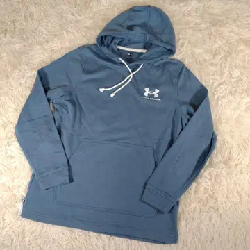 UNDER ARMOR 긴팔 후드티 얇은 소재 L 블루 네이비