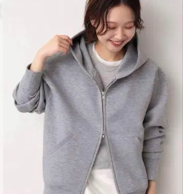 슬로브 이에나 볼륨 집업 후디 그레이