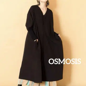 OSMOSIS 턱 돌먼 원피스 소매 니트 빅 실루엣 루즈핏 원피스