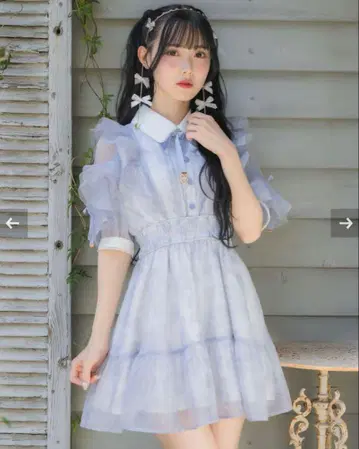 꽃무늬 반팔 미니 원피스