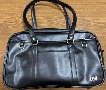 미사용품 Lee 블랙 인조 가죽 스쿨 백