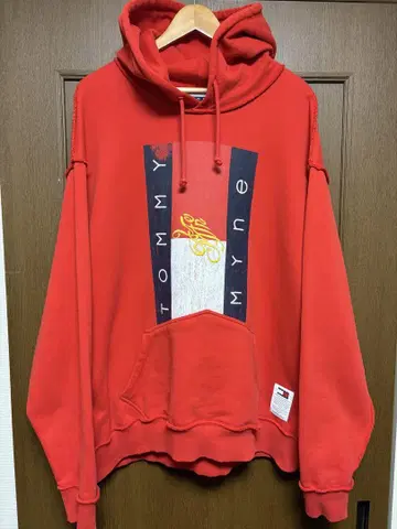 TOMMY x MYNE 후드 부착 후드티 L 사이즈 레드