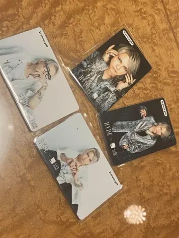 HYDE LIFE CARD 4장 세트 잔액 0 빈 카드 V