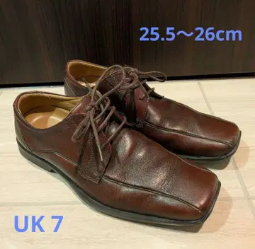 Clarks 클락스 다크 브라운 스퀘어토 신발 UK7