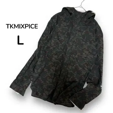 TKMIXPICE 후드티 후드 부착 자켓 카모 패턴 긴팔 집업