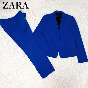 컨디션 최상 ZARA 수트 셋업 블루 화려한 캐주얼 1버튼