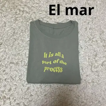 El mar 메시지 프린트 반팔 T셔츠
