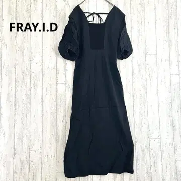 FRAY.I.D 프레이 아이디 퍼프 슬리브 롱 원피스 [ F ] 블랙