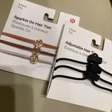 [ 새상품 ] 룰루레몬 머리끈 룰루레몬 스파클 & 블랙 hair tie