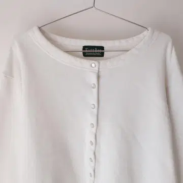 USED 구제 의류 화이트 스냅 버튼 맨투맨 가디건