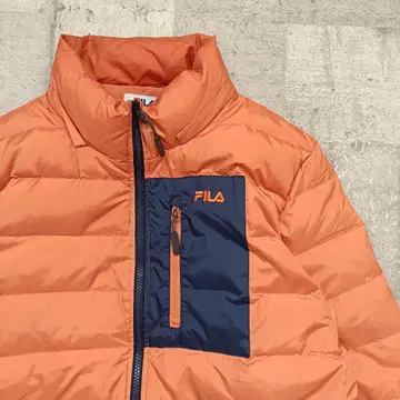 FILA 다운 자켓 오렌지/네이비