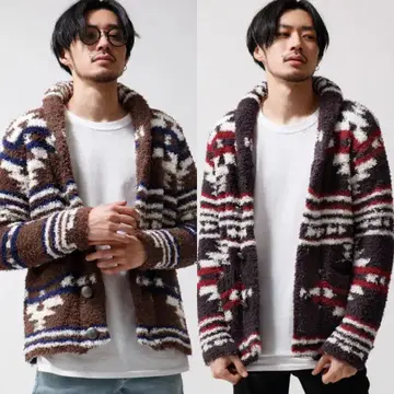보아 플리스 무스탕 가디건 니트 2종 set