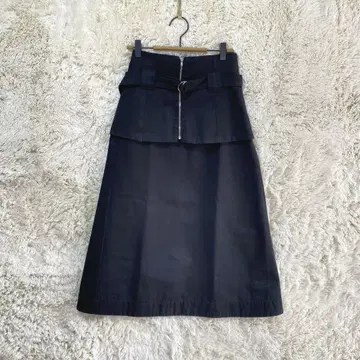 LUCA x Dickies/콜라보 롱 스커트/S/벨트 포함 로고 마크