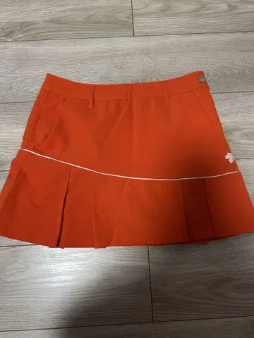 오렌지 플리츠 스커트 여성용 골프