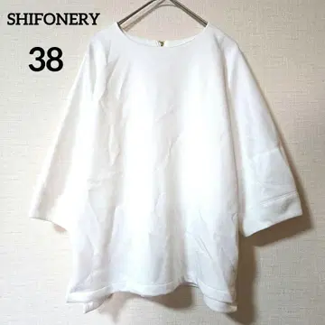 SHIFONERY 화이트 오부 소매 상의 지퍼 포함 골드