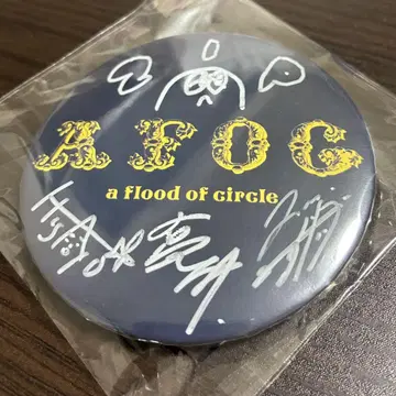 a flood of circle 친필 사인 캔뱃지 멤버 전원