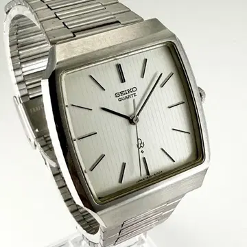 [ 작동 ] SEIKO 남성용 손목시계 새상품 배터리 쿼츠 실버 빈티지