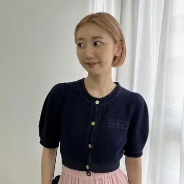 [ 완판 콜라보 ] Lily Brown x MARY QUANT 숏 가디건