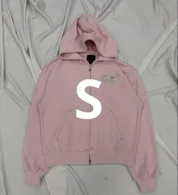 9090 girl Logo Glitter Zip Hoodie S 사이즈