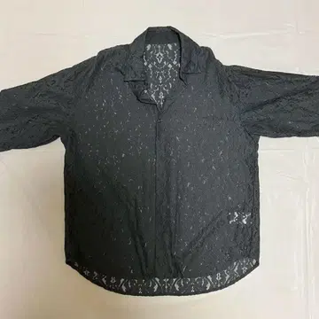 HARE 다마스크 레이스 패턴 셔츠 블랙 즉시 완판 아이템