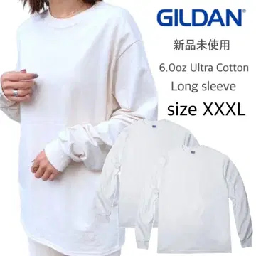 미사용 새상품 길단 울트라코튼 긴팔T셔츠 화이트 2개 set 3XL