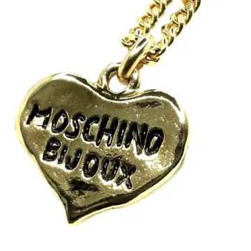 MOSCHINO 모스키노 하트 로고 목걸이 골드 컬러