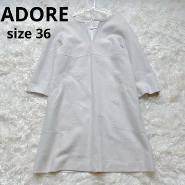 ADORE 어도어 울 원피스 36 V넥