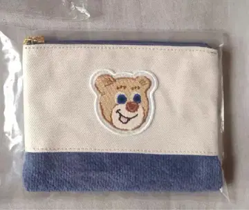 곰 자수 캔버스 파우치 택 없음