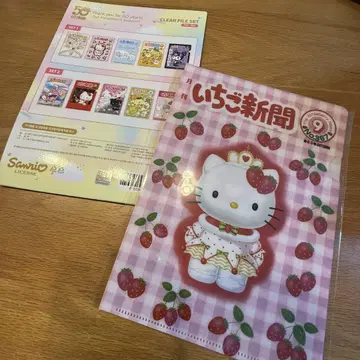 산리오 Sanrio 딸기신문 헬로키티 클리어 파일
