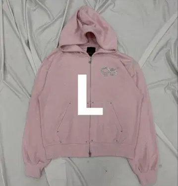 90 Logo Glitter Zip Hoodie L 핑크 PNK