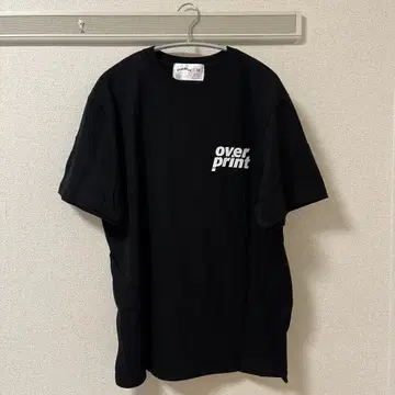 오버 프린트 블랙 T셔츠 M 사이즈