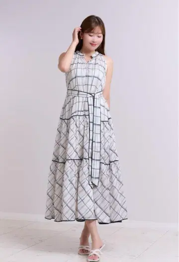 herlipto Anduze Belted Check Dress