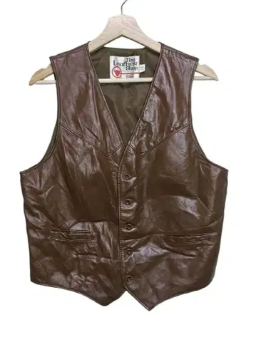 70s 시어스 웨스턴 가죽 베스트