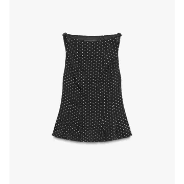 도트 무늬 페플럼 리본 상의 zara