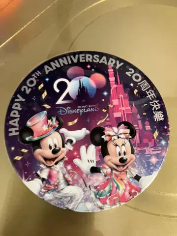 홍콩 디즈니랜드 20주년 기념 배포 캔뱃지