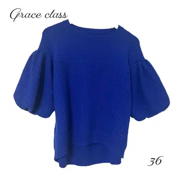 [고품질] Grace Class 아크릴 x 울 니트 Blue 36size