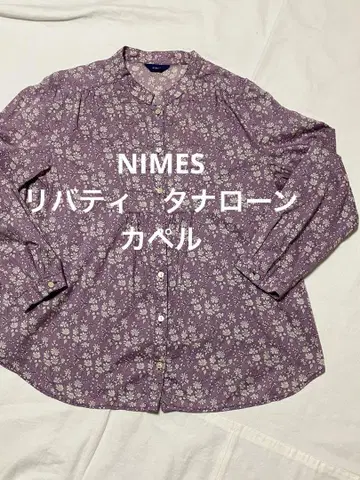 NIMES 니 리버티 타나론 긴팔 블라우스 카펠 일본제