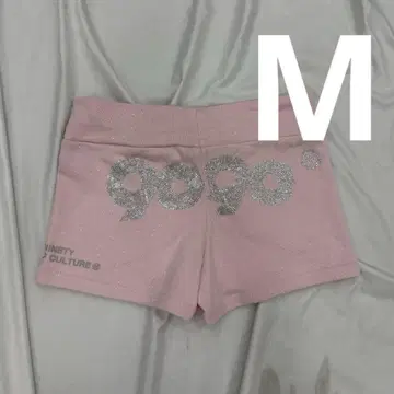 90 Logo Glitter Micro Shorts 핑크 M 사이즈