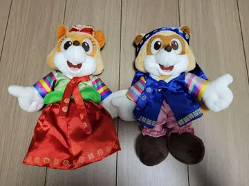 롯데월드 캐릭터 봉제 인형 2세트