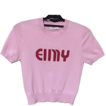 eimy istoire EIMY 로고 하프 슬리브 니트