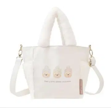 [ 미사용 새상품 ] 디즈니 스토어 화이트 푸우 2way 백