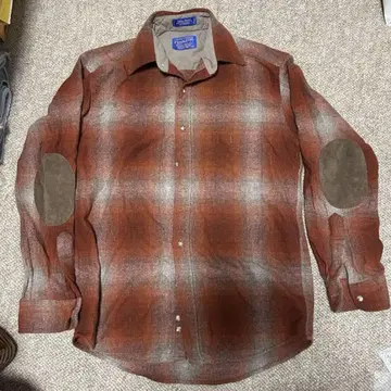 Pendleton 트레일 셔츠 오렌지 계열 체크