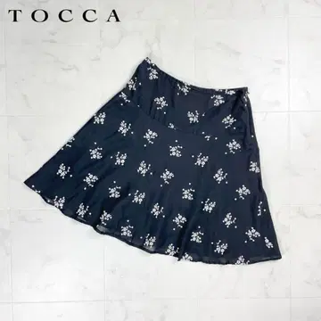 TOCCA 미니 꽃무늬 자수 플레어 스커트 블랙 사이즈 6*GD1200