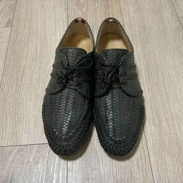 BALLY 레더 프렌치 토 다크 그레이