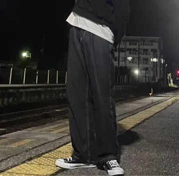 데님 와이드 팬츠