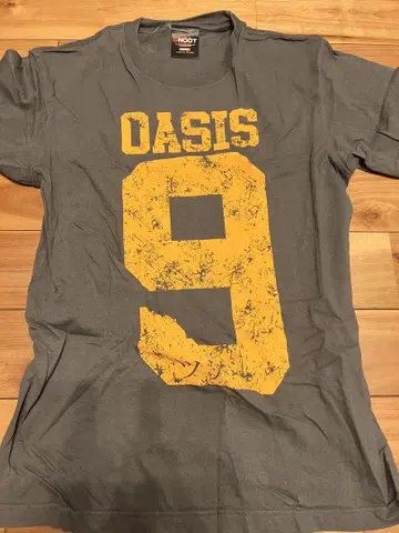 OASIS 9 프린트 티셔츠 M 사이즈 그레이