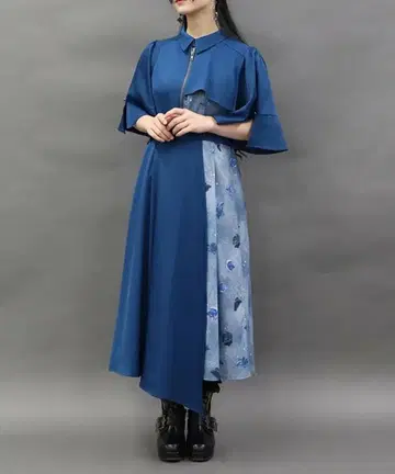 axes femme POETIQUE 럼블 피쉬 물고기 패턴 원피스